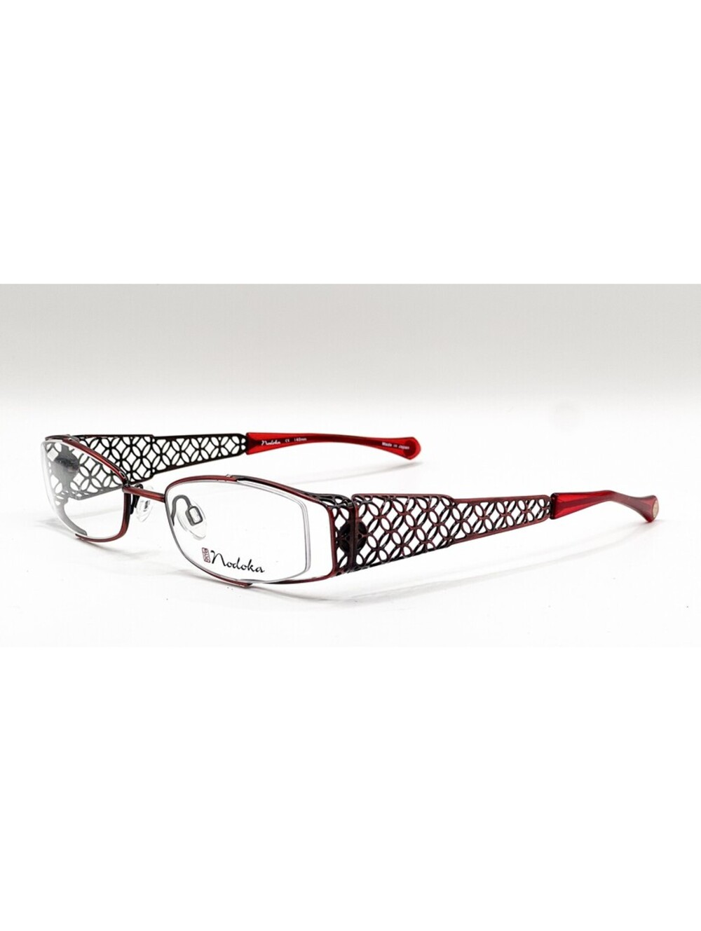 Nodoka ND10164 RE Red Rectangle Authentic Eyeglass Frames 49-19